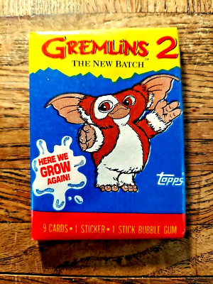 GREMLINS 2 THE NEW BATCH TRADING CARDS ''1 PACK'' OF 9 CARDS AND 1 STICKER