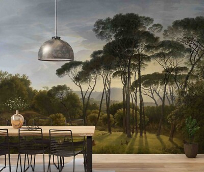 3D Woods Grass People Landscape Self-adhesive Removable Wallpaper Murals