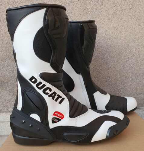 Ducati Motorbike Motorcycle Racing Leather Boots - Picture 1 of 2