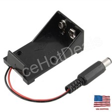 9V Battery Holder Box Case Plug 5.5 X 2.1mm for Arduino Breadboard Power Supply