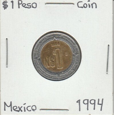 Mexico: $ 1 Nuevo Peso Coin Year 1994. | eBay