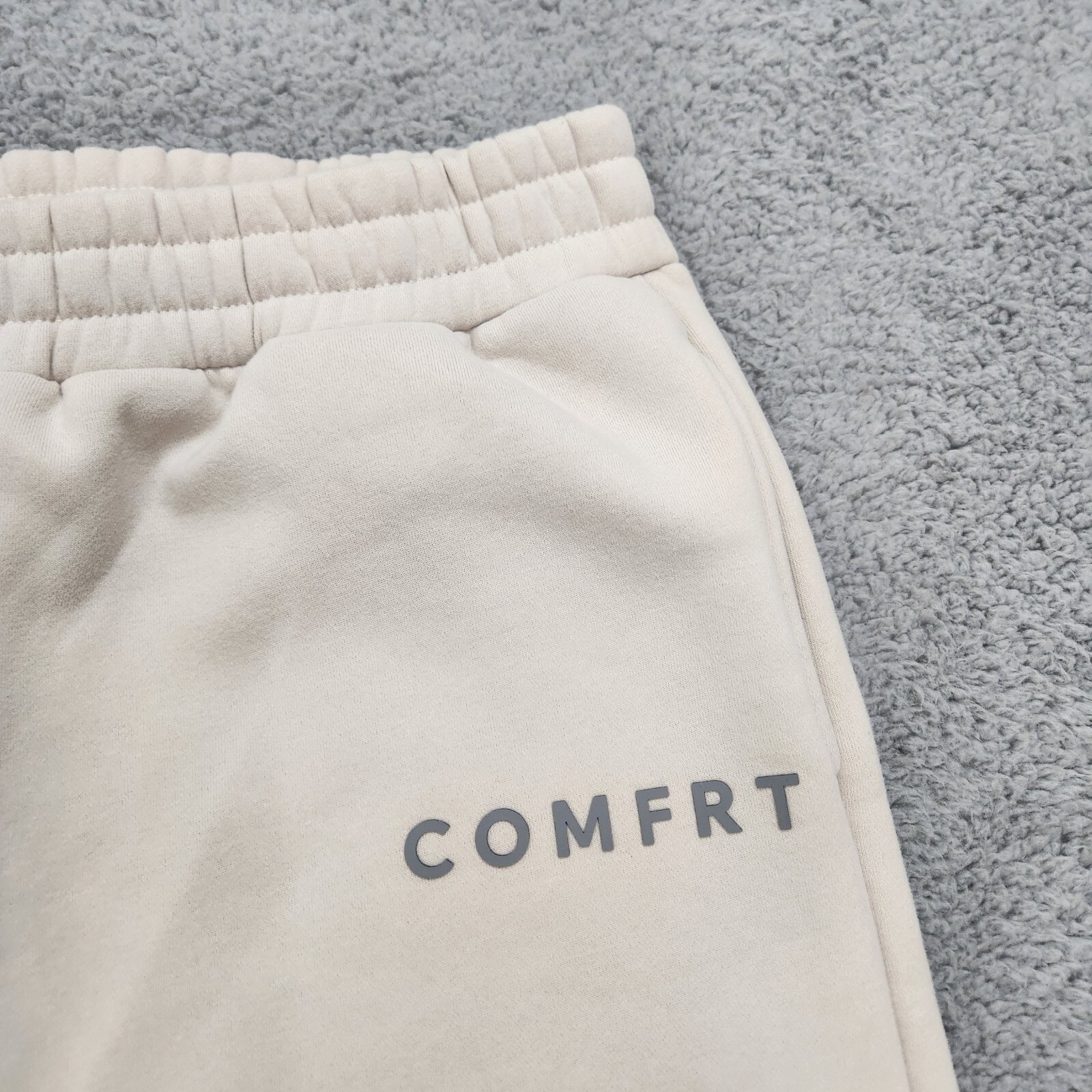 Comfrt Pants Mens XXL 2XL Light Beige Bone Heavyweight Joggers Performance