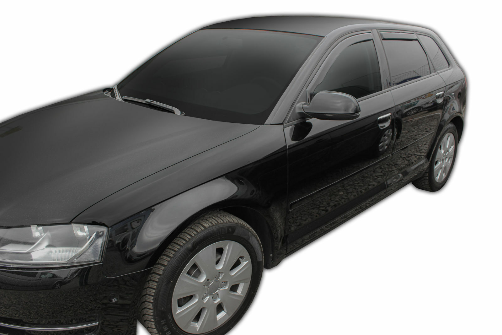 SET GP WIND DEFLECTORS for AUDI A3 SPORTBACK 5D 20042012 4 PCS BLACK