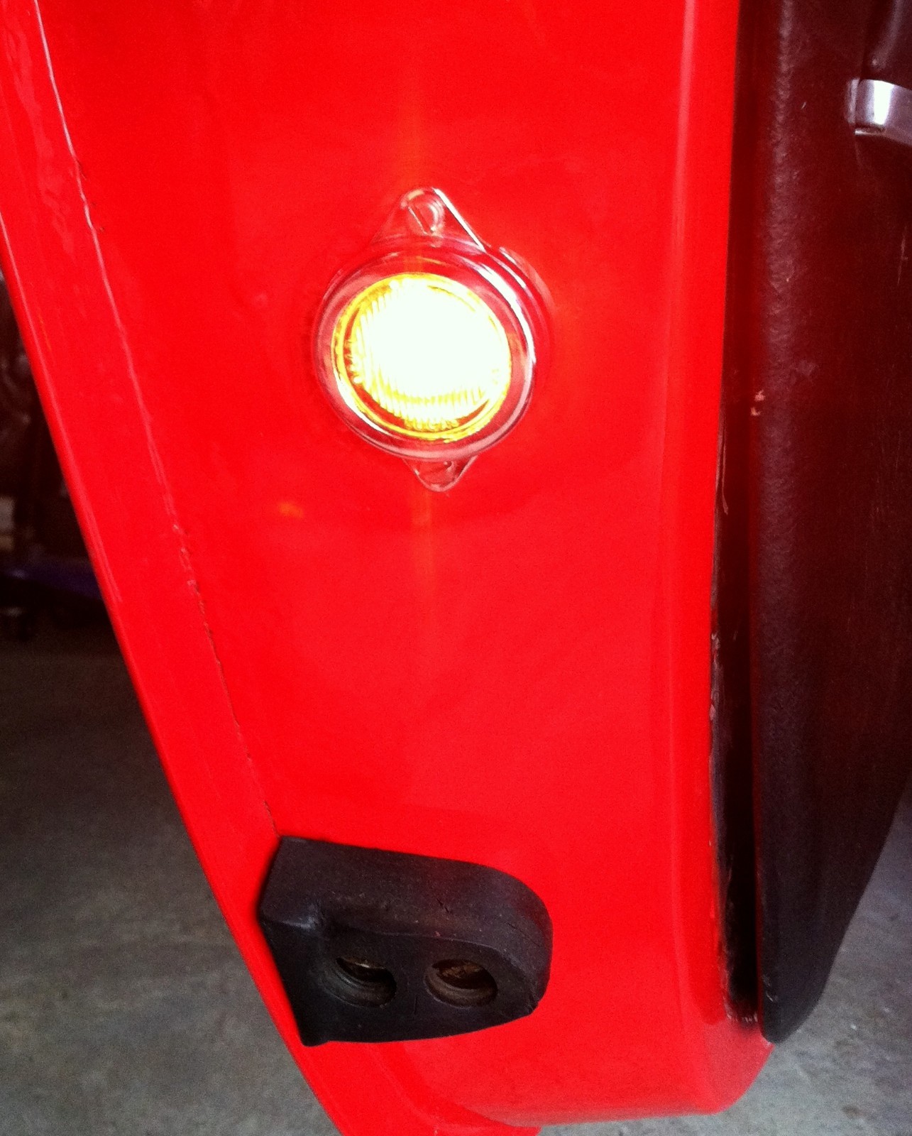 Maserati Mistral, Bora, Merak, Indy  door warning light lens- NEW !!