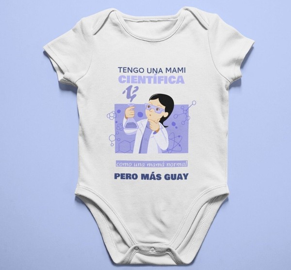 Body bebé Mamá científica. Tengo una mami... 100% algodón envío rápido