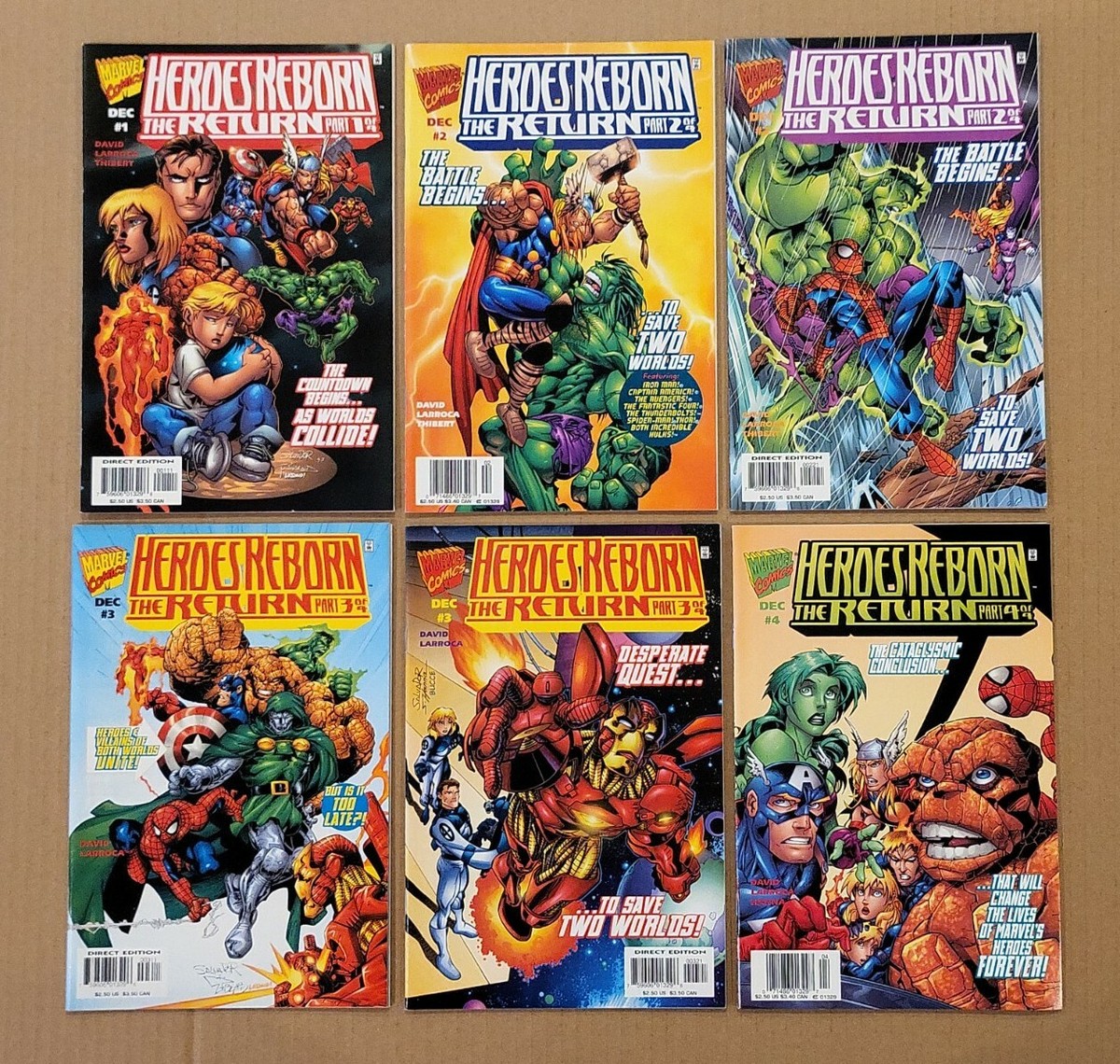 Heroes Reborn The Return #1,2,3,4 plus variants 2,3 Lot of 6