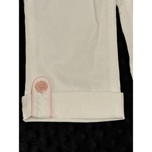 NWT Gymboree Happy Rainbow White & Pink Piped Roll-Up Pant Capri 5T - Picture 4 of 9
