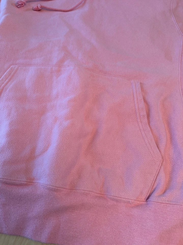 SUDADERA CON CAPUCHA CHAMPION TEJIDO INVERSO ROSA OVERSIZE MUJER TALLA M Foto 3 de 4