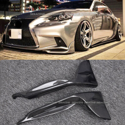 Fits LEXUS IS250 IS300 IS350 F Sport Carbon Fiber Front Bumper Diffuser Splitter