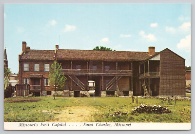 St Charles MO Missouri First Capitol Main Street View Postcard