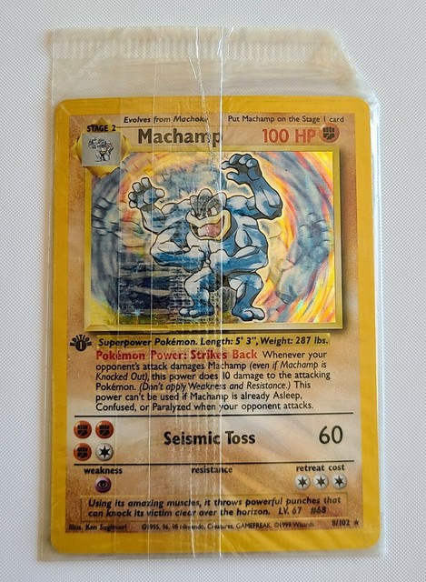 1st Edition Holographic Machamp Sealed | eBay