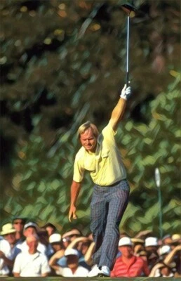 Classic Sports Prints - Jack Nicklaus Masters Golf -Ready2Hang-HUGE canvas - Image 1 of 3