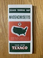 Texaco Map Massachusetts Boston Worcester Springfield Gas Oil 1938 Folding