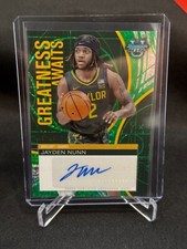 2024-25 Bowman Best U JAYDEN NUNN Green Greatness Awaits Auto #48/99 Baylor