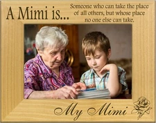 A Mimi is Laser Engraved Wood Picture Frame Landscape (4 x 6)