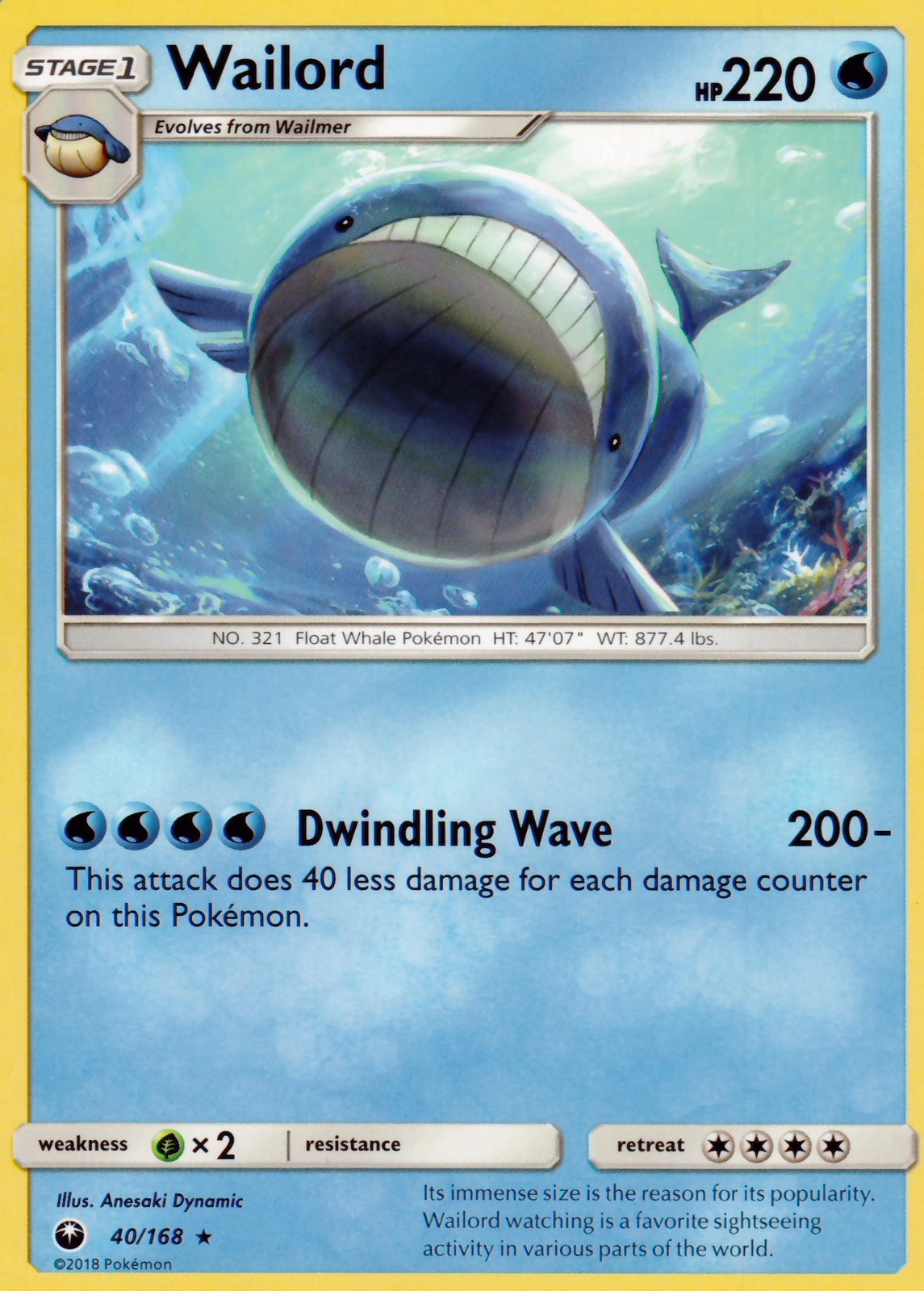 SM - Celestial Storm #40/168 Wailord