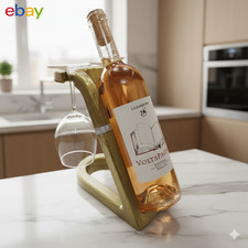 Portabottiglie Vino e Calici Design 3D - Wine Bottle & Glass Holder Stand