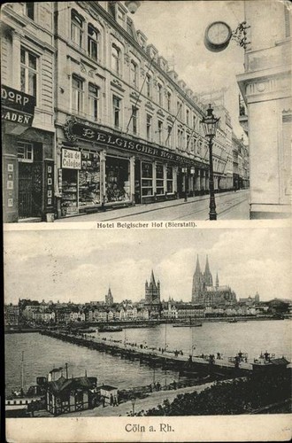 Koeln Rhein Hotel Belgischer Hof Schiff Brücke - Bild 1 von 2