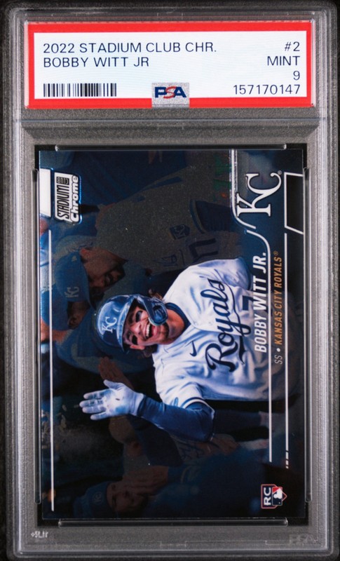 Bobby Witt Jr. Chrome Rookie PSA 9 2022 Topps Stadium Club Chrome - #2 (RC)