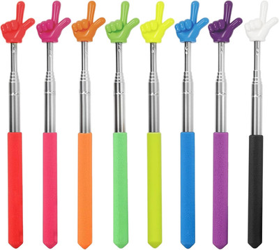 8 Pcs Teacher Pointer Stick for Classroom Extendable up to 27 Inches, Pointer Fi