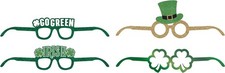 St. Patrick's Day Irish Green Holiday Theme Party Favor Paper Glasses