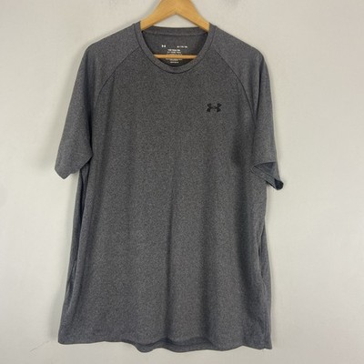 Under Armour T-shirt Mens XL Grey Loose Fit Short Sleeve Active Sports Tech Tee