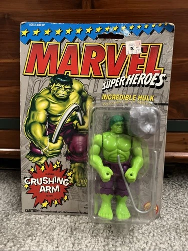 Toybiz Marvel Super Heroes Incredible Hulk Figure Crushing Arm 1993 Vintage NEW