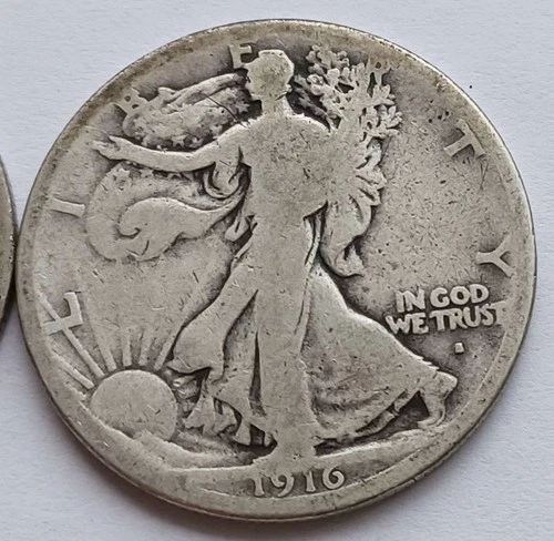 1916-S Walking Liberty Silver Half Dollar Good, Better Date 50C