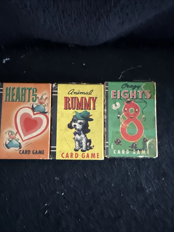 Lote De 5 Antiguos Corazones De Colección Juego De Cartas Whitman Derechos De Criada Rummy Foto 4 de 4