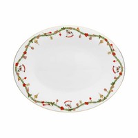 Hutschenreuther Nora Platte, Servierplatte, Teller, Bone China, Christmas, 36 Cm