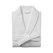 Luxury White Waffle Organic Cotton Bathrobe | Spa Hotel Robe 280 GSM