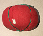Vintage Collectible Tomato Pin Needle Cushion Holder Red/Green Fabric Flower Sew — photo 3