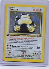 1999 snorlax pokemon card value $45 11/64 Jungle Holo No Symbol Error/Misprint HP Moderate to heavy play. No symbol error. Shipping with tracking and bubble mailer is $6. Check out my other listings! #Pokemon #pokemoncards Snorlax - Legendary Collection #64