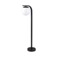 AußEnstehleuchte Gartenlampe Wegelampe Aluminium Schwarz Kugel Weiß H 110 Cm