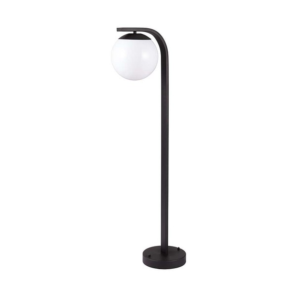 AußEnstehleuchte Gartenlampe Wegelampe Aluminium Schwarz Kugel Weiß H 110 Cm-image
