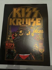 KISS Kruise Landlocked In Vegas Lithograph Gold Foil Poster Limited Edition