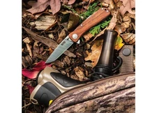 SOG SOG-TWI17-CP Twitch II Drop Point 2.65" Camping Folding Knife Wood Handle