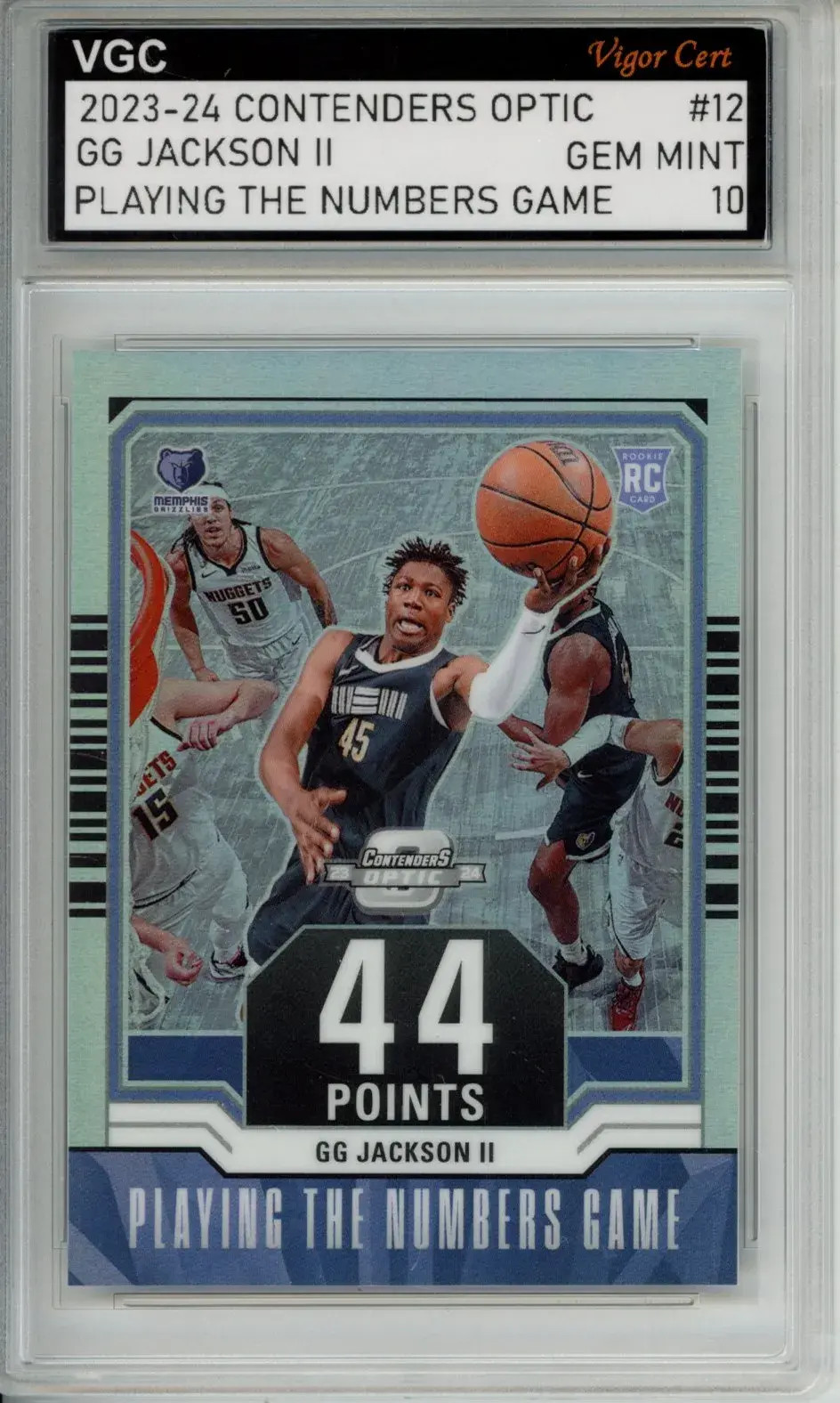 2023-24 CONTENDERS OPTIC PLAYING THE NUMBERS GAME GG JACKSON II RC VGC 10 J83