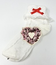 Vintage Women s Ankle Socks Lace Fringe Red Bow Baby Girl Cosplay Look 90s 9-11
