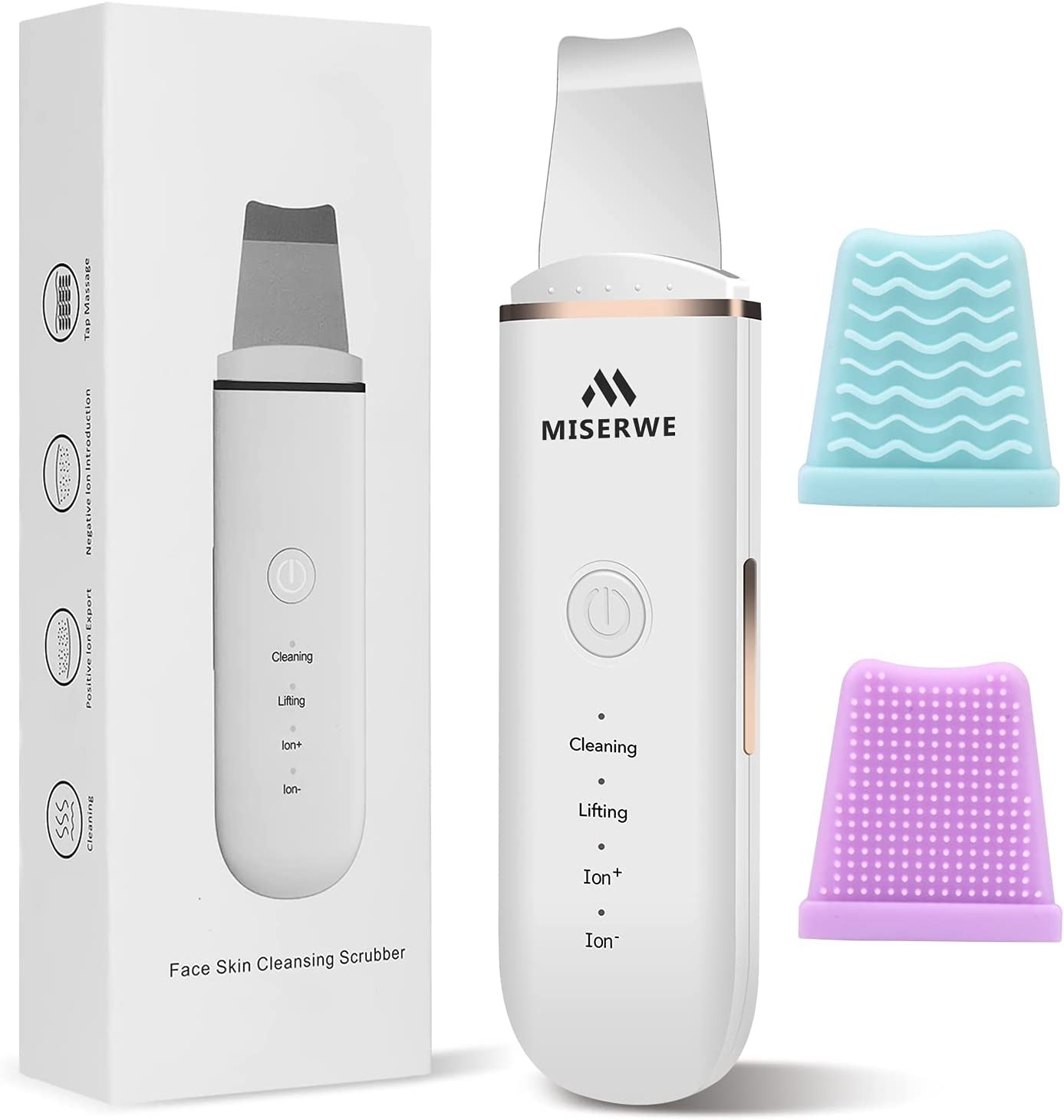 Scrubber Pelle Viso Ultrasuoni: Pulizia Profonda e Funzione EMS