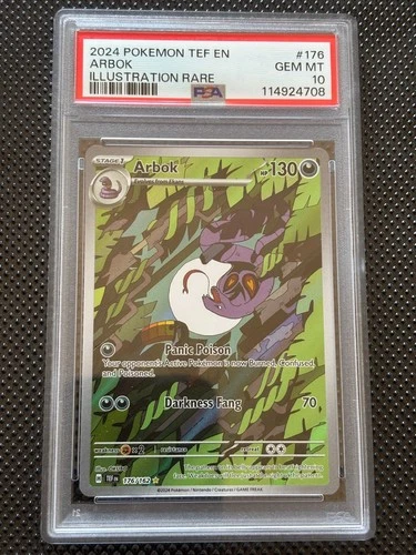 Pokémon TCG - PSA 10 - Arbok 176/162 - Temporal Forces - GEM MINT