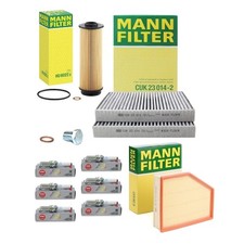 MANN FILTERS + NGK SPARK PLUGS SERVICE KIT FOR BMW 540i G30 XDRIVE 3.0 16-23
