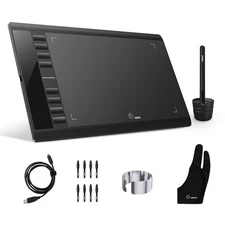 UGEE M708 Graphics Drawing Tablet, 10 x 6 Inches Digital Tablet with Pen for ...