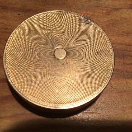AMERICAN ELGIN, POWDER COMPACT, GOLD, GUILLOCHIERTE EMAILLE MIT HANDBEMALTEN FLORALEN, # 6885 - Bild 7 von 12