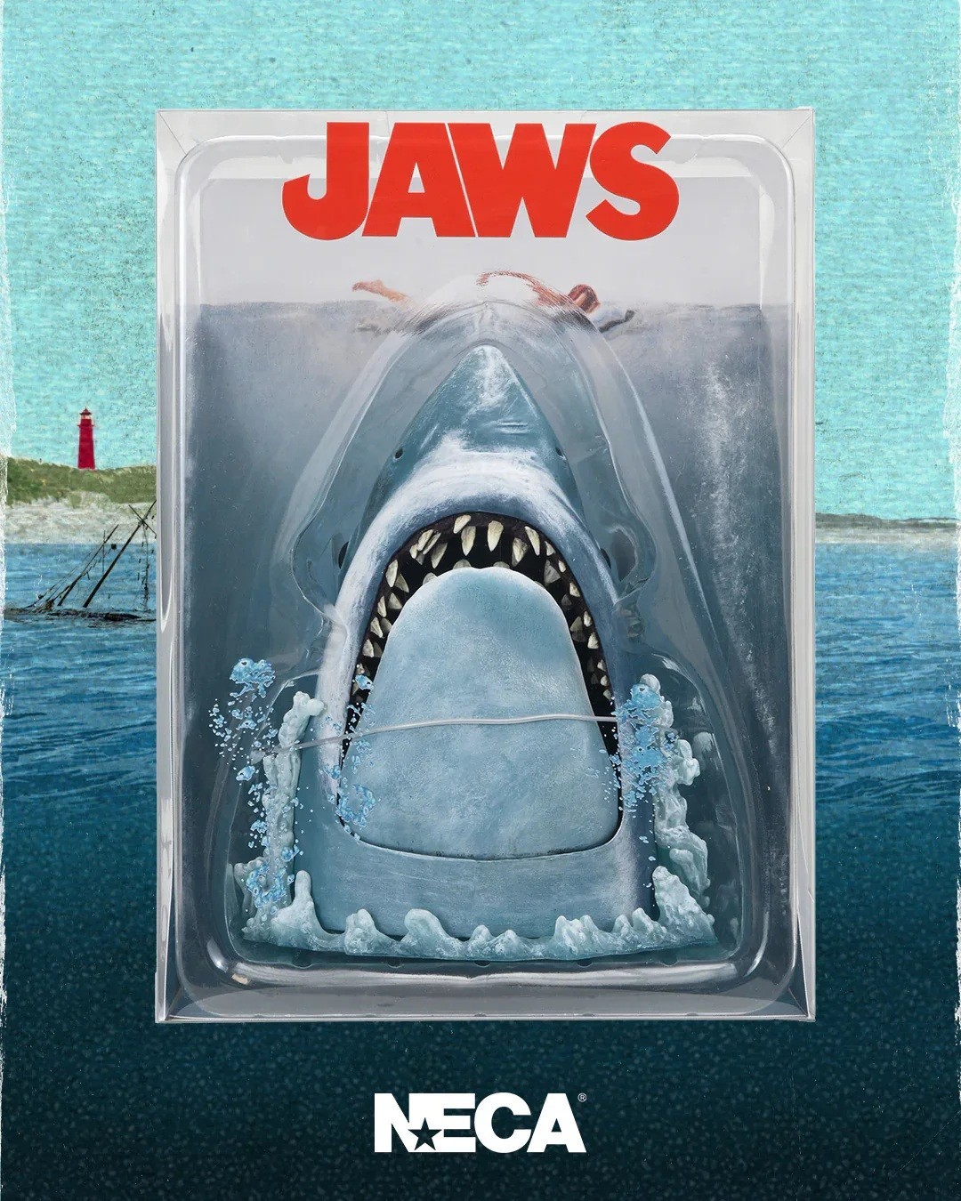 NECA JAWS DISPLAY PIECE 50th ANNIVERSARY POSTER SERIES IN STOCK