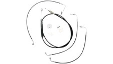 La Choppers LA-8155KT-13B Cable/Brake Line Kit - 12-14in. Ape Hangers - Black Vi