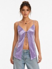 Victoria s Secret Lavender 100 Silk Babydoll Chemise XS Sheer Polka Dot Y2K