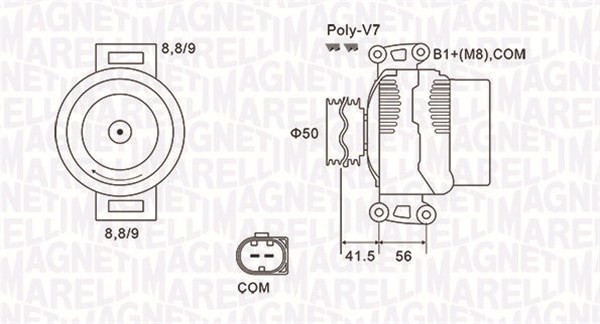 MAGNETI MARELLI-OE 063732108010 Alternator for MERCEDES-BENZ