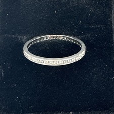 Platinum Natural Diamond Eternity Wedding Band Channel 44 G/H Si1 Diamonds .40Tw