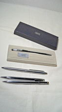 Vintage Cross Pen IOB Chrome 3502 w Bonus Sheaffer Papermate Pens 1 Pencil